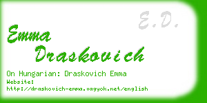 emma draskovich business card